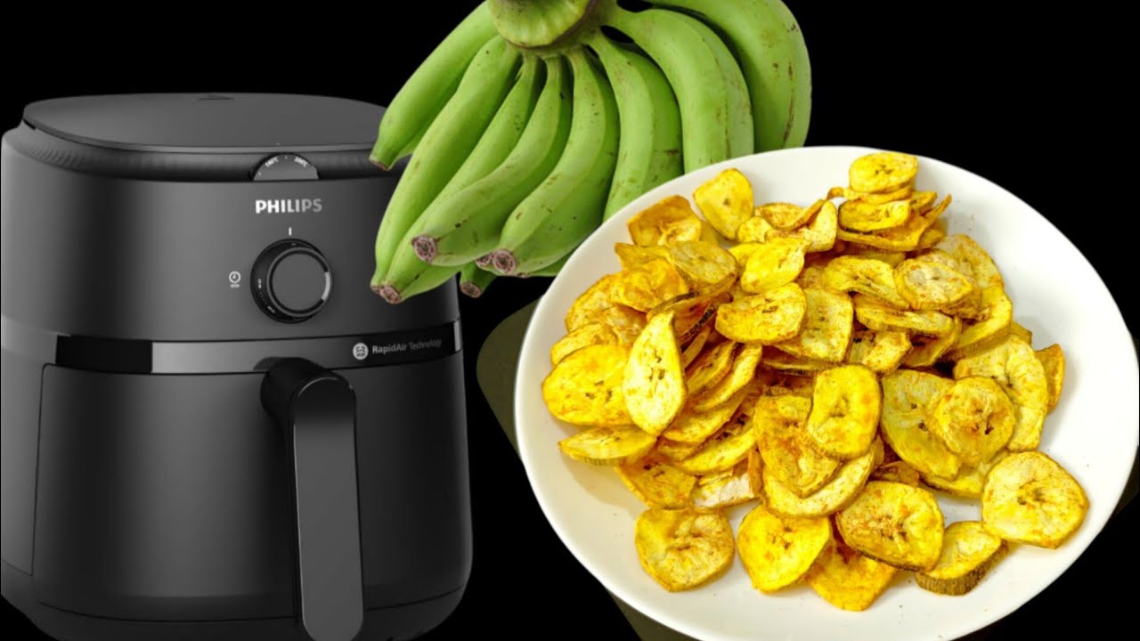 Healthy Snack | Air Fryer Banana Chips Recipe | Air Fryer Plantain Chips Healthy Snack | Air Fryer Banana Chips Recipe | Air Fryer Plantain Chips