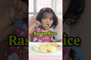 Rasam rice for 1 yr+ Babies | Taahira Recipe | Healthy lunch South Indian Mom #shorts #food #foodie