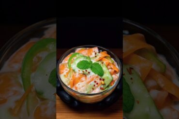 Healthy cucumber carrot salad ASMR || #shorts