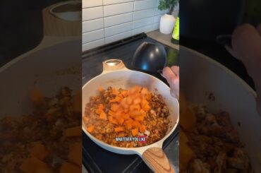 Sweet Potato Skillet (30g of Protein) #easyrecipe #healthyrecipes #sweetpotato #skillet