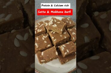 High Protein&calcium Sattu burfi recipe | Healthy summer treat | roasted channa burfi recipe#shorts