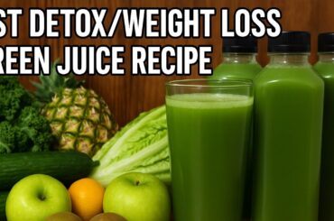 How To Make Healthy Detox/weightloss Green Juice Recipe (pineapple,green apple, ..)#detoxjuice#juice