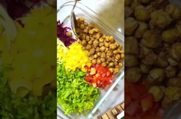 Zero Oil One Pot Protein Rice Chole Salad #shorts #chanasalad #healthyrecipes