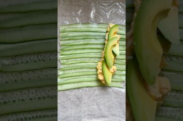 Yummiest cucumber Rolls #easyrecipe #healthy #salad #avocado #cucumber