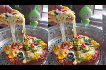 #shorts Super cheesy paneer pizza ghar per banao aur bus ek slice khao
