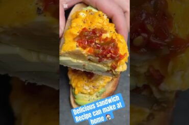 Healthy avocado egg sandwich recipe, easy to prepare at home #shorts #shortvideo #youtube #ytshorts
