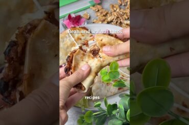 Bean and walnut veggie tacos | healthy vegetarian taco recipe