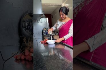 Lichi~cherry ice cream #recipe #lichi #lychee #icecream #icecreamrecipe #cherry #fruits #healthy