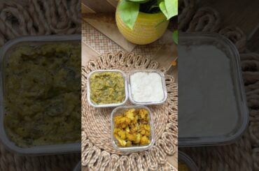 Let’s pack Tuesday’s Lunchbox#viral#trending#cauliflower#palakdal#curdrice#lunchbox#food#shorts#fyp