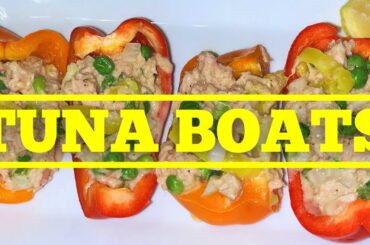 TUNA SALAD STUFFED PEPPERS | Healthy Lunch Ideas