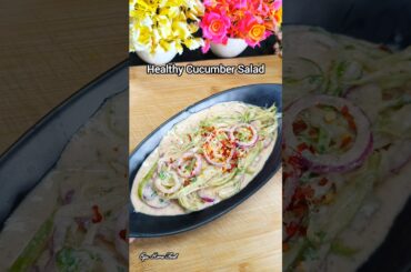 Healthy Cucumber Salad For Weight Loss #shorts #shortsfeed #weightloss #salad #recipe #trending