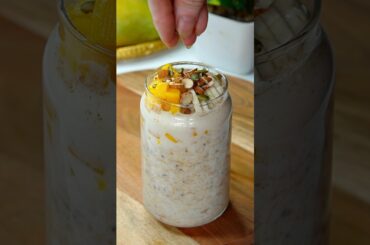 2 Min Healthy Overnight Oats Recipe #overnightoats #overnightoatsrecipe #healthybreakfast