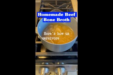 Best Homemade Beef Bone Broth Recipe for Carnivore Diet Weight Loss (How to make bone broth) #shorts