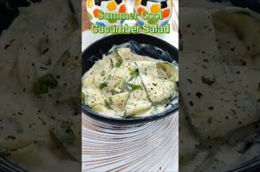 Weightloss Friendly Low Calorie & High Fibre Cucumber Salad #cucumbersalad #salad #weightlossrecipe