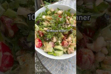 An Easy, Healthy, & Quick 10 ish Minute Salad Dinner.  #healthylifestyle #healthyrecipes #recipe