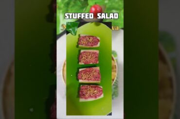 Cool Stuffed Cucumber | Beetroot & Curd Magic | Easy Salad Idea#Shorts