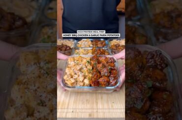 Want Delicious High Protein Meals? Try This Honey BBQ Chicken & Garlic Parmesan Potatoes! #fitness
