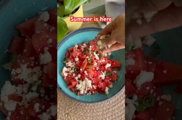 Watermelon feta salad | Summer is here | Summer recipes | Healthy Cooking Healthy Eating #shorts