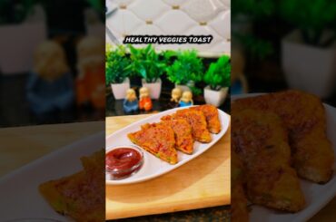 Trending Healthy Veggies Toast Recipe ! #shorts #recipe #bread #snacks #sandwich #trending #toast