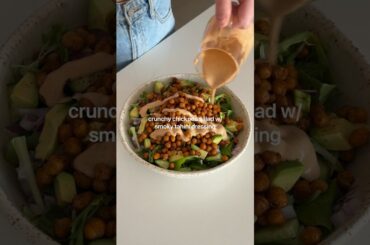 Crunchy chickpea salad with smoky tahini dressing