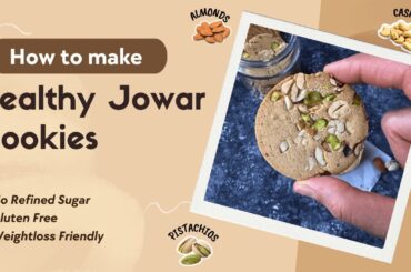 Gluten Free Jowar Cookies | Healthy Cookies | Healthy Biscuits Recipes | Millet Recipes | Eggless