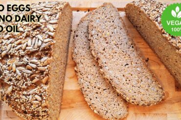 How to make HEALTHY bread at home / OAT BREAD (vegan, gluten free, sugar free, oil free, egg free)