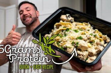 The BEST High Protein Meal Prep Chicken Alfredo You Will Ever Make