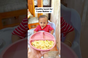 Healthy &  Easy Lunch Recipe For 1 year|Egg Rice for babies #baby #babyfood #babyfoodrecipes #shorts