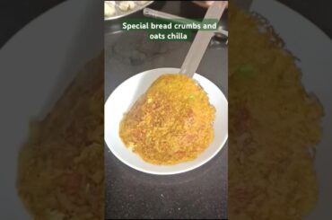 Bread crumbs and oats healthy chilla for breakfast#chilla#shorts    #trending#trendingsong#ytshorts