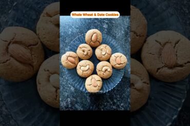 Healthy Whole Wheat & Date Cookies | No Sugar No Refined Flour Cookies #youtubeshorts #healthy