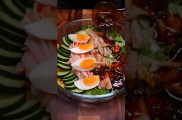 You Won't Believe This! Zesty Spicy Sour Salad (Low-Calorie, High-Protein) #asmr