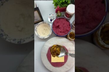 Cheese & Garlic Pink Paratha #healthyrecipes #lunchbox #kidslunchbox