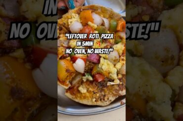 Turn boring leftover roti into tasty pizza in just 5min!#trending  #desi #pizza #healthy#food