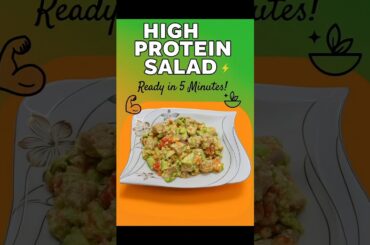 Easy High Protein Salad- Healthy Green Bowl #recipe #fitness #easyrecipe #food #protein #fast #viral