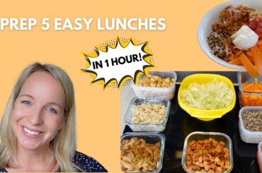 5 Healthy Lunches for 2 in 1 Hour | Easy Meal Prep to Save Money & Time!