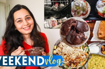 WEEKEND COOKING | Indian Lunch, Soupy Noodles, Eggless Banana Bread & my new Dishwasher