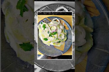 "5 Minute Healthy Salad | "Cooling Yogurt Cucumber Salad | Desi Style with Onion & Mint!" #shorts