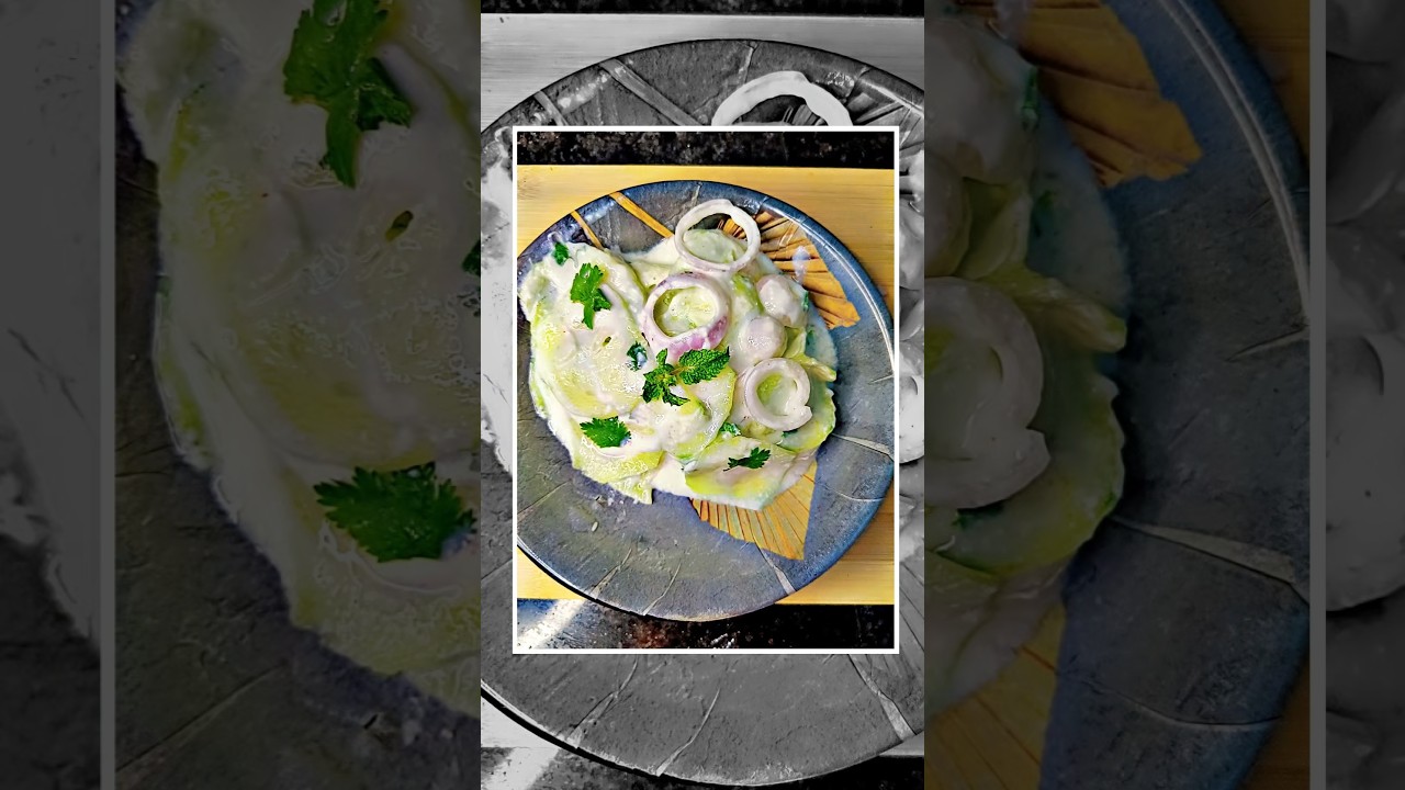 “5 Minute Healthy Salad | “Cooling Yogurt Cucumber Salad | Desi Style with Onion & Mint!” #shorts "5 Minute Healthy Salad | "Cooling Yogurt Cucumber Salad | Desi Style with Onion & Mint!" #shorts