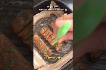 healthy chicken kebab rice bowl #kebab #healthylifestyle #healthyfood #lowcalorie #food #weightlosst