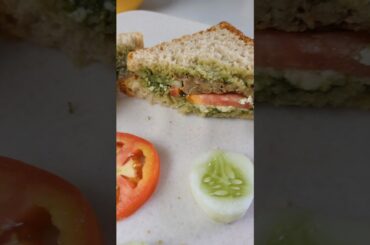 Healthy Peanut & Chana patty with feta cheese Veg Sandwich #recipe #Sandwich #breakfast #cooking