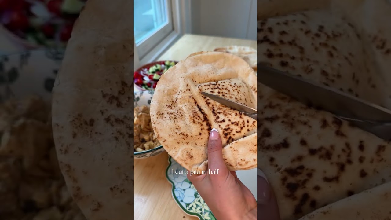 I have been OBSESSSSSED with making these high protein chicken pita pockets for lunch! It is the I have been OBSESSSSSED with making these high protein chicken pita pockets for lunch! It is the