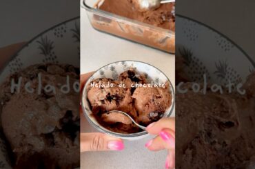 Helado de chocolate saludable #recetasfaciles #postressinazucar #recetas #recetasanas