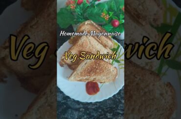 5-Min Veg  Sandwich |  Healthy Breakfast | Super Quick & Creamy Sandwich Recipe!#shorts