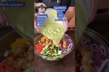 how to make easy healthy delicious salad/ dressing #fitness #salad #recipe #viral#protein
