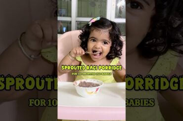 Sprouted Ragi Porridge for 10+ months old babies | Taahira recipe | Healthy dinner #shorts #food