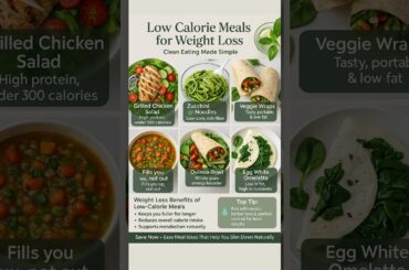Low Calorie Meals for Weight Loss #shorts #trending #viral #shortsfeed