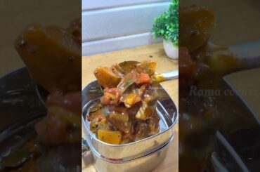 Lunch Recipe: Rice n katirikkai kare kulambu| Appalam n fruit #shortsfeed #lunchbox #lunchideas