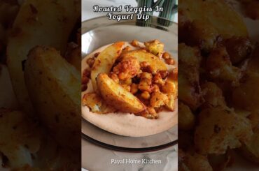 Roasted Veggies In Yogurt Dip! Healthy Salad Recipe! #shorts #healthysalad #viralshorts #salad