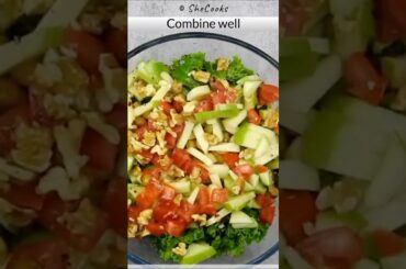 High Protein Salad Recipe | Weight Loss Salad Recipe Indian | Salad Recipes | Easy Kale Apple Salad