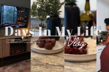 DAYS IN MY LIFE VLOG: Healthy Dinner Recipes | Viral Protein Balls | Room Reveal!